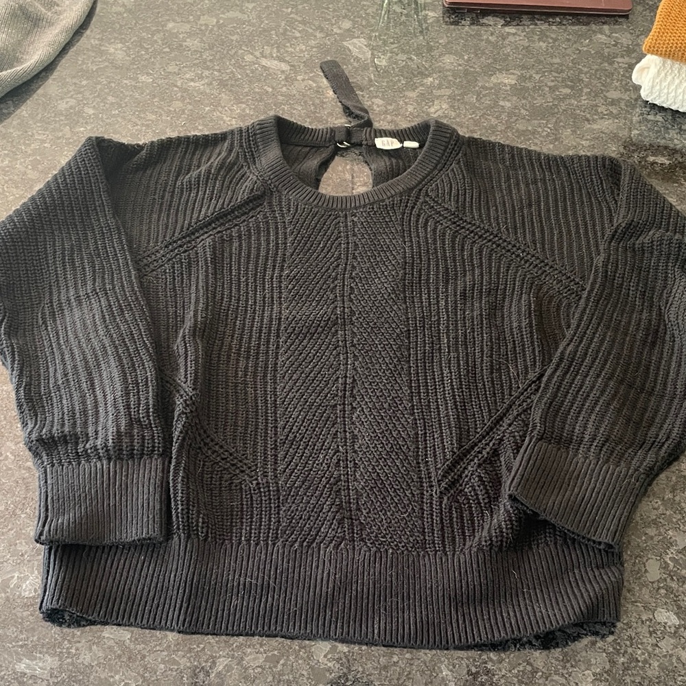 GAP Black Textured Women's Sweater